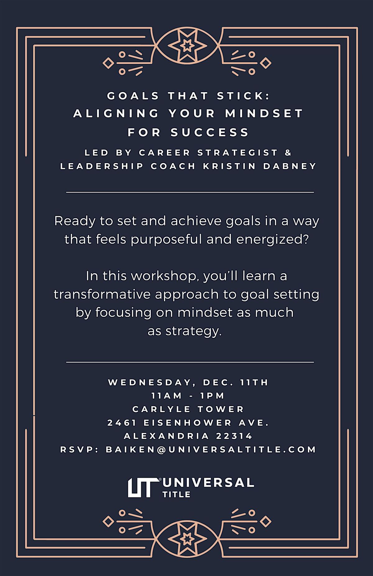 Goal Setting Workshop