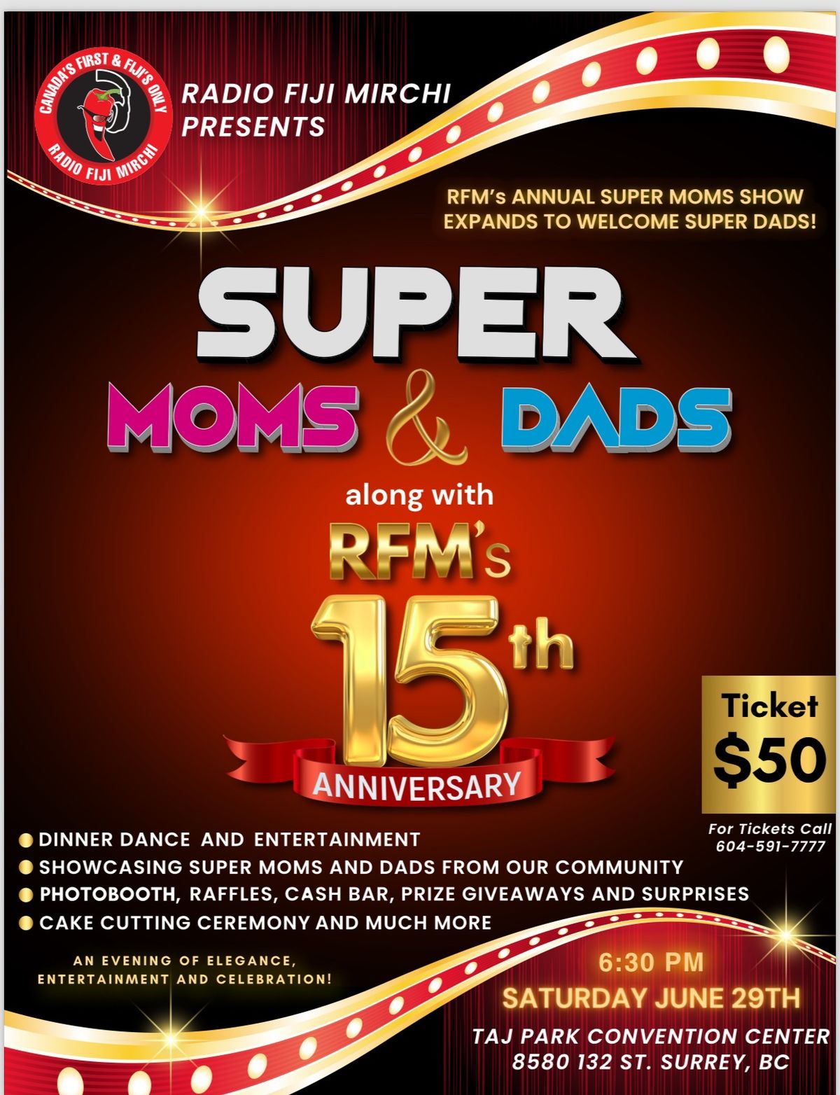 RFM\u2019s SUPER MOMS & SUPER DADS SHOW along with RFM\u2019s 15th ANNIVERSARY CELEBRATIONS!