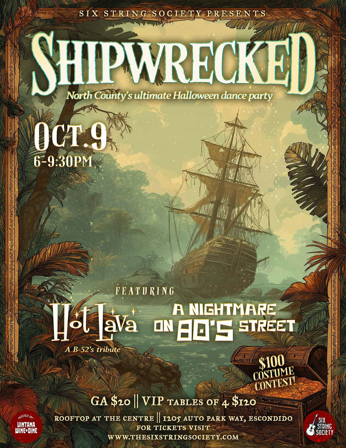 Shipwrecked! North County's Ultimate Halloween 80's Dance Party!