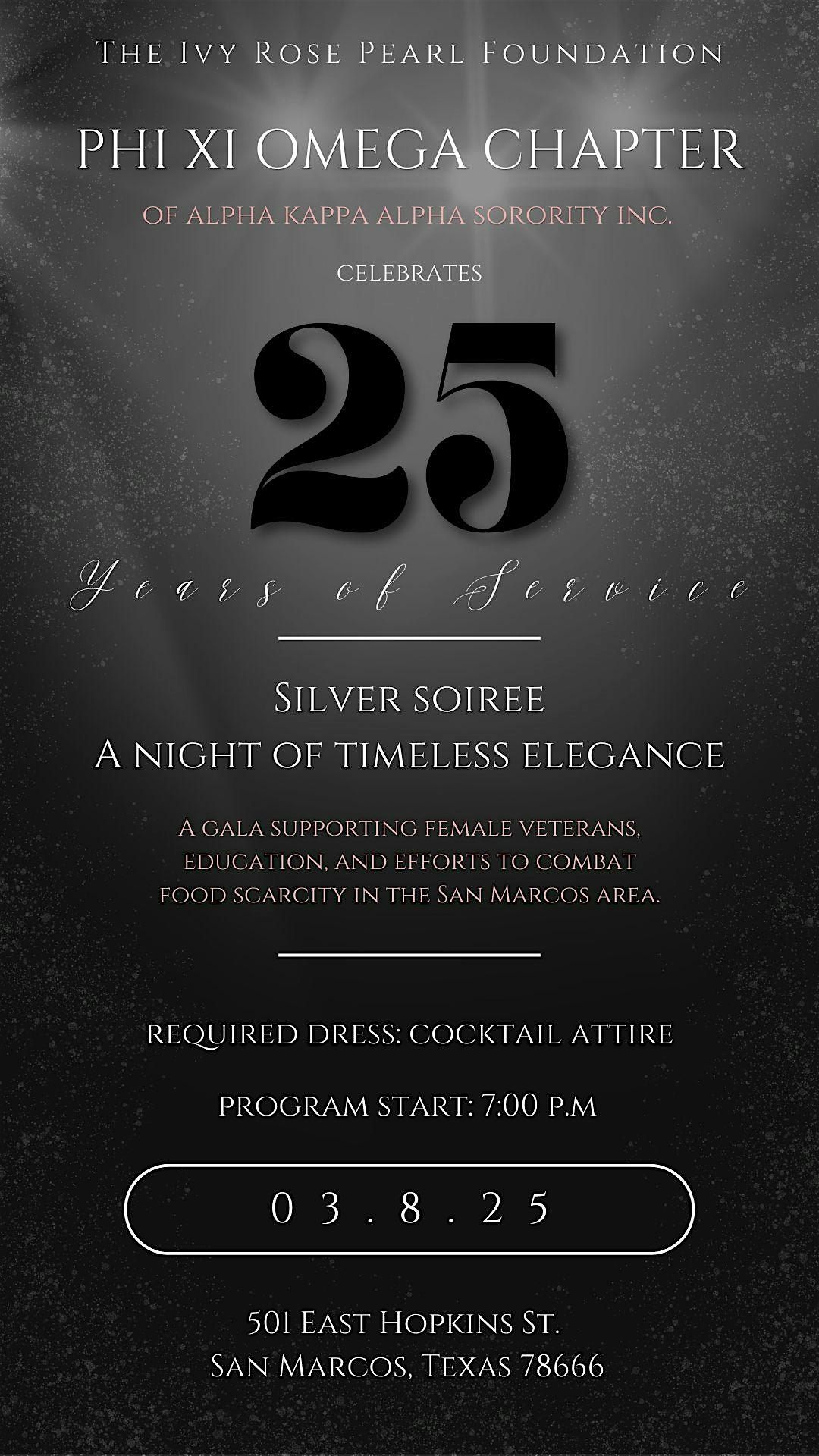 Phi Xi Omega\u2019s 25th Silver Soir\u00e9e: A Night of Timeless Elegance