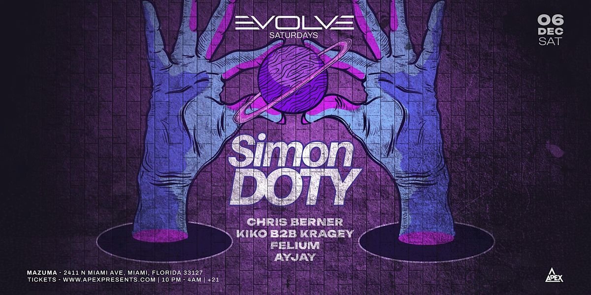 Evolve Saturdays Presents SIMON DOTY