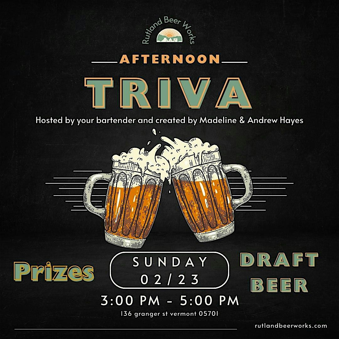 Sunday trivia at Rutland Beer Works