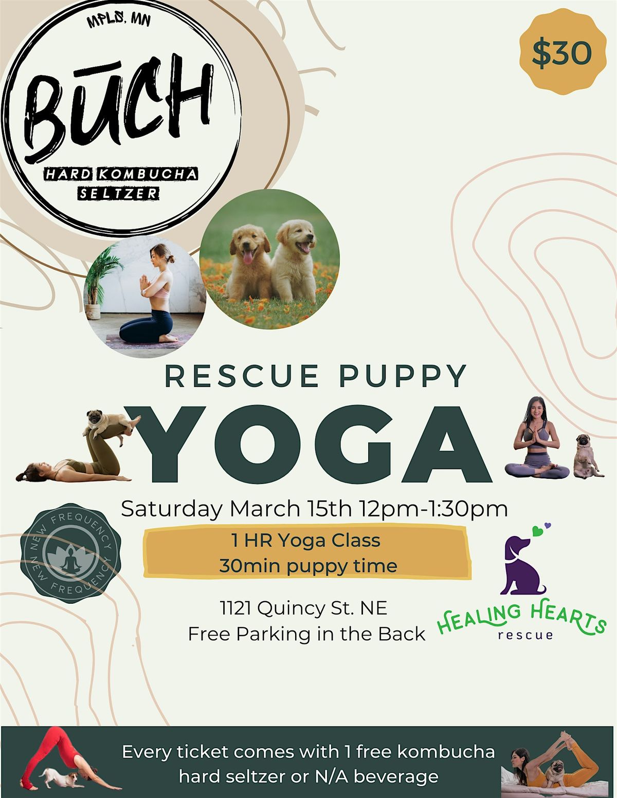 Rescue Puppy Yoga Class