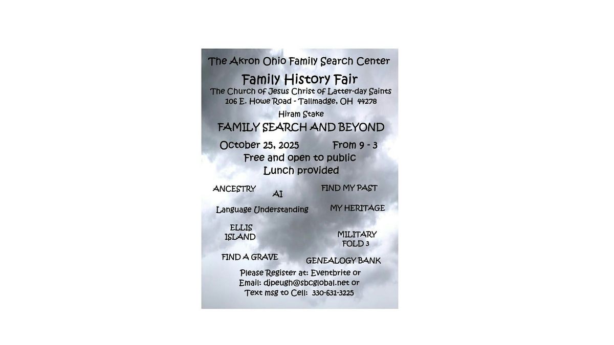 FAMILY HISTORY FAIR