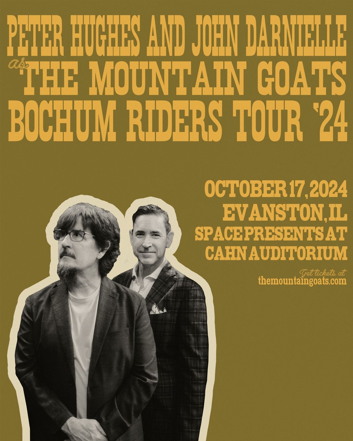 Space Presents...The Mountain Goats at Cahn Auditorium