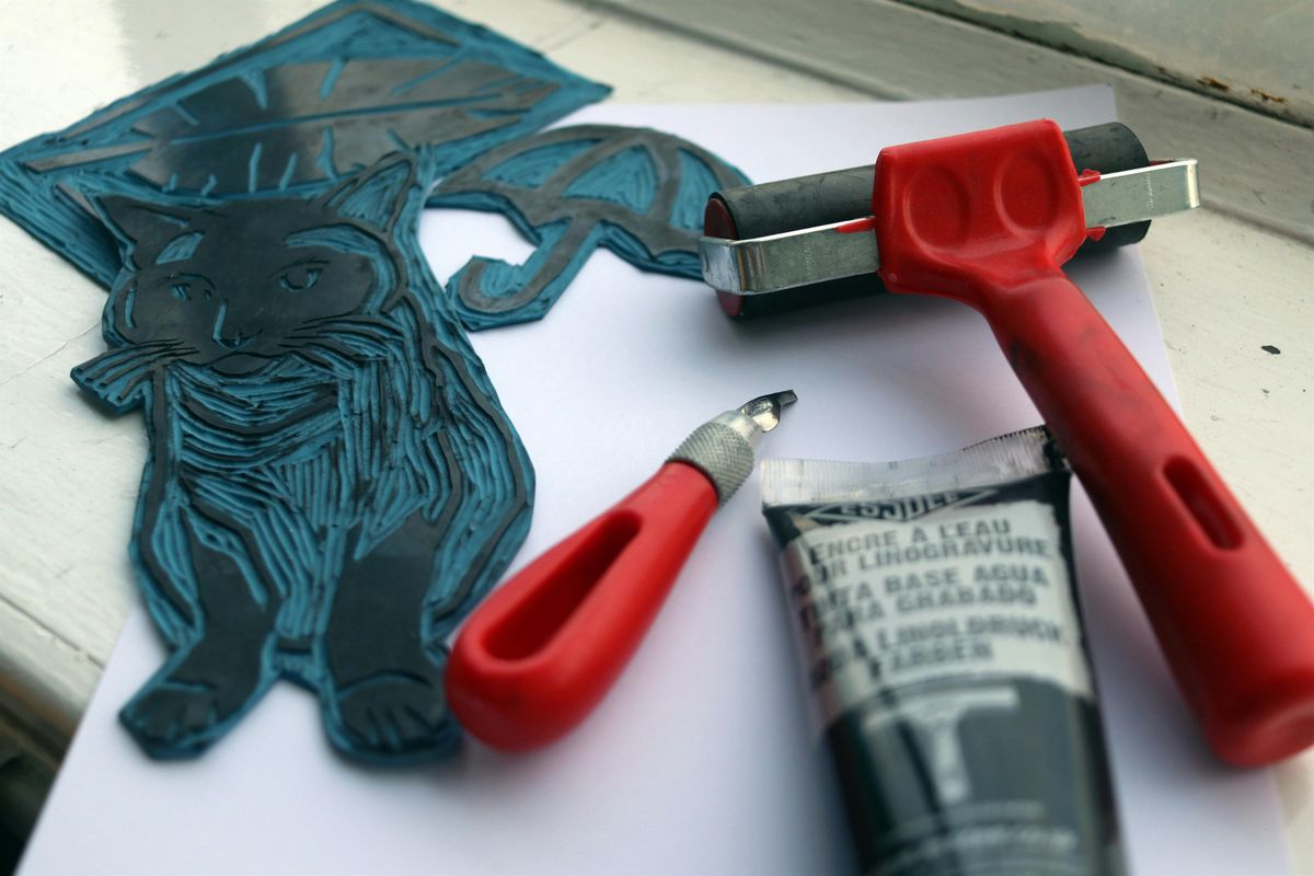 Dysfunctional Executive -  Lino Cutting Workshop