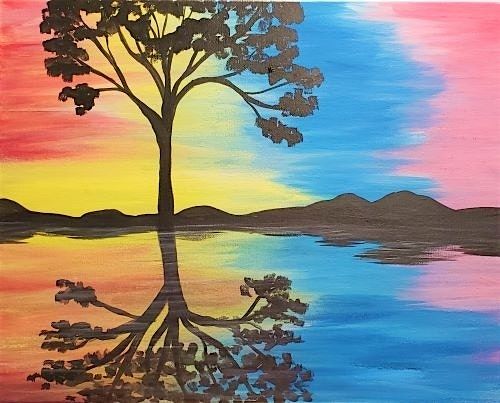 Enjoy this beautiful \u201cPastel Reflections\u201d Paint and Sip Painting event