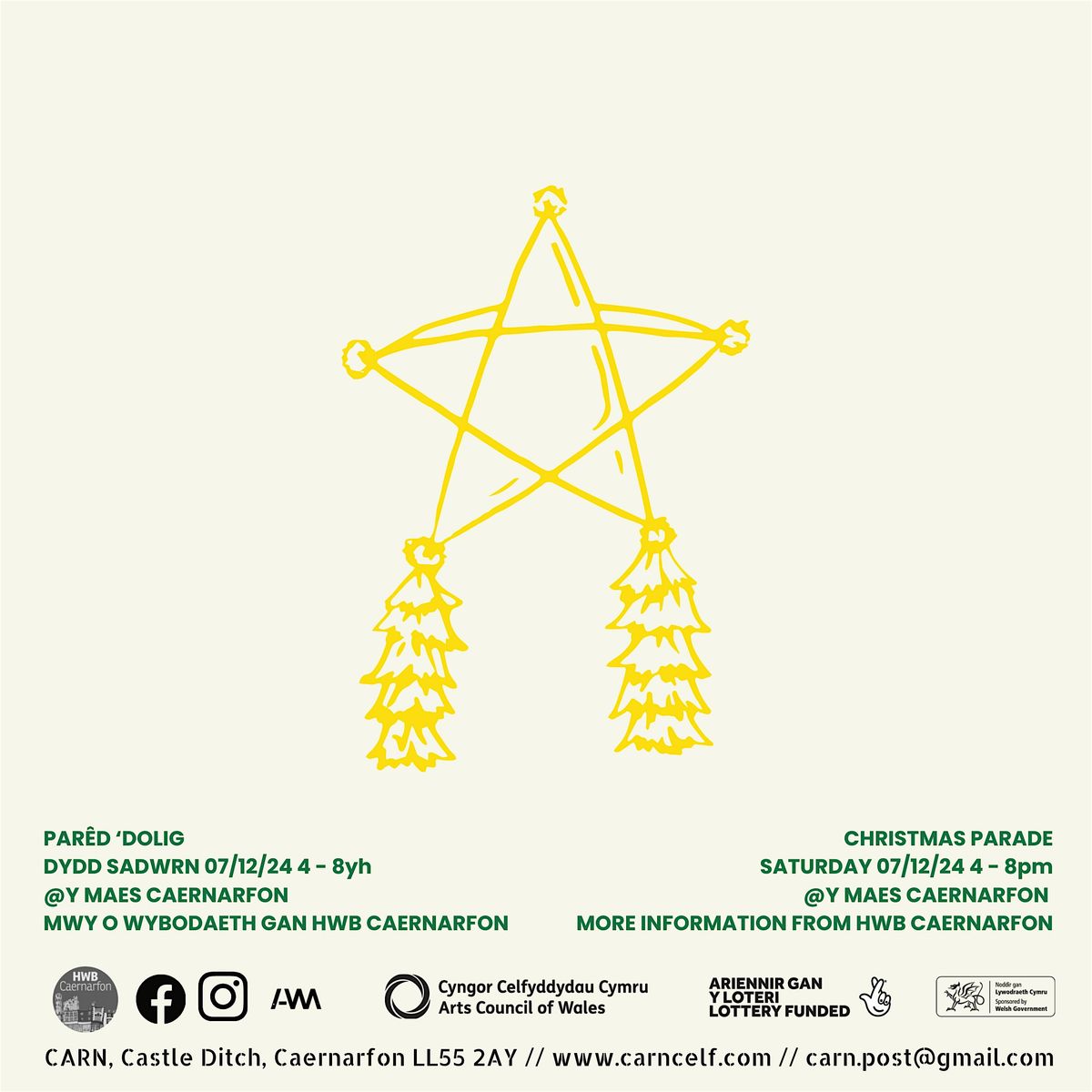 Sesiynau creu Par\u00ead Dolig | Christmas Parade Sessions 14\/11