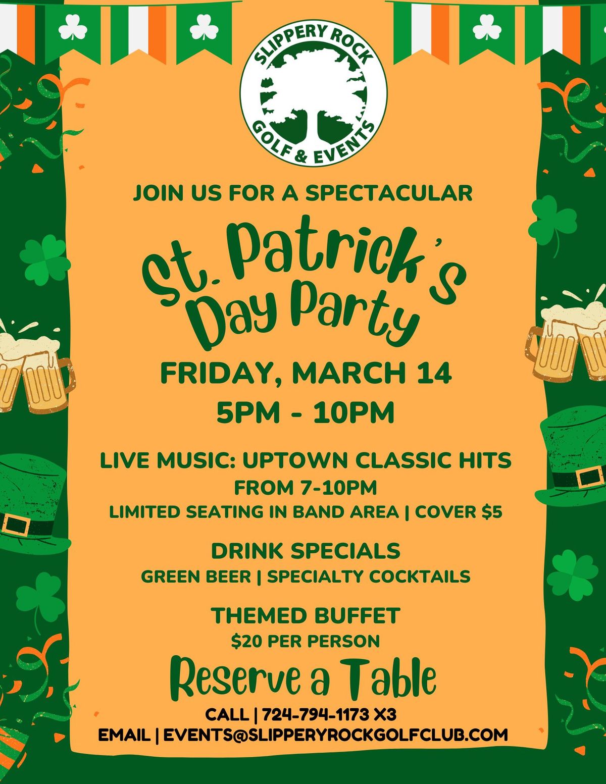 St. Patrick's Day Party with Uptown Classic Hits!