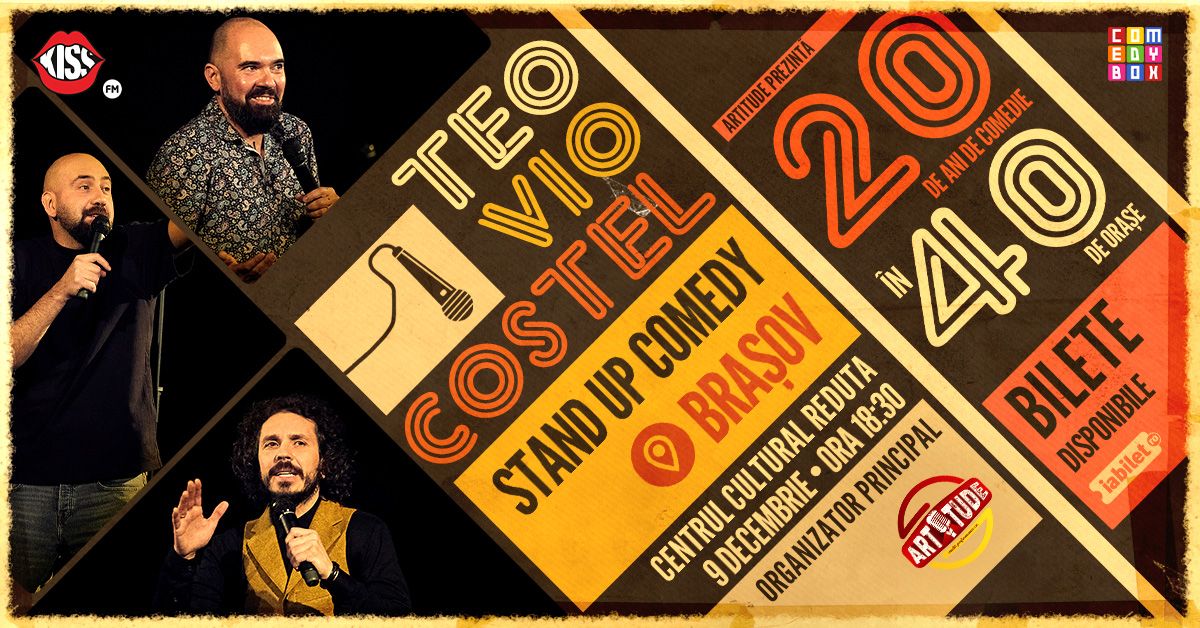 BRA\u0218OV SHOW 1 | Teo, Vio \u0219i Costel - 20 de ani de comedie \u00een 40 de ora\u0219e | Stand Up Comedy Show