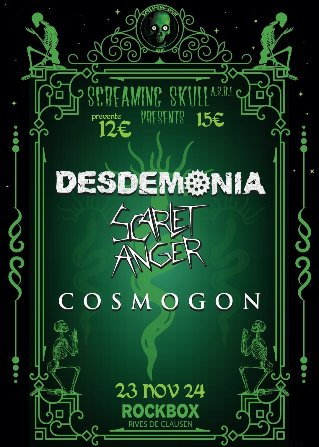 SCREAMING SKULL \ud83d\udc80\ud83d\udd25 DESDEMONIA \u2022 SCARLET ANGER \u2022 COSMOGON 