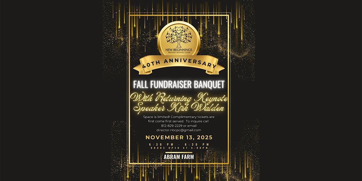 New Beginnings Pregnancy Resource Center Annual  Fall Banquet Fundraiser
