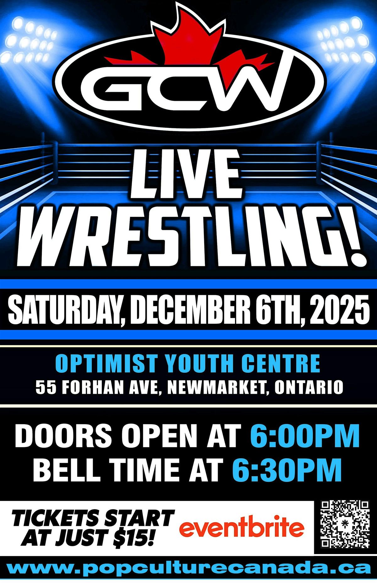 GCW : NEWMARKET :  DECEMBER 6TH 2025 : LIVE WRESTLING