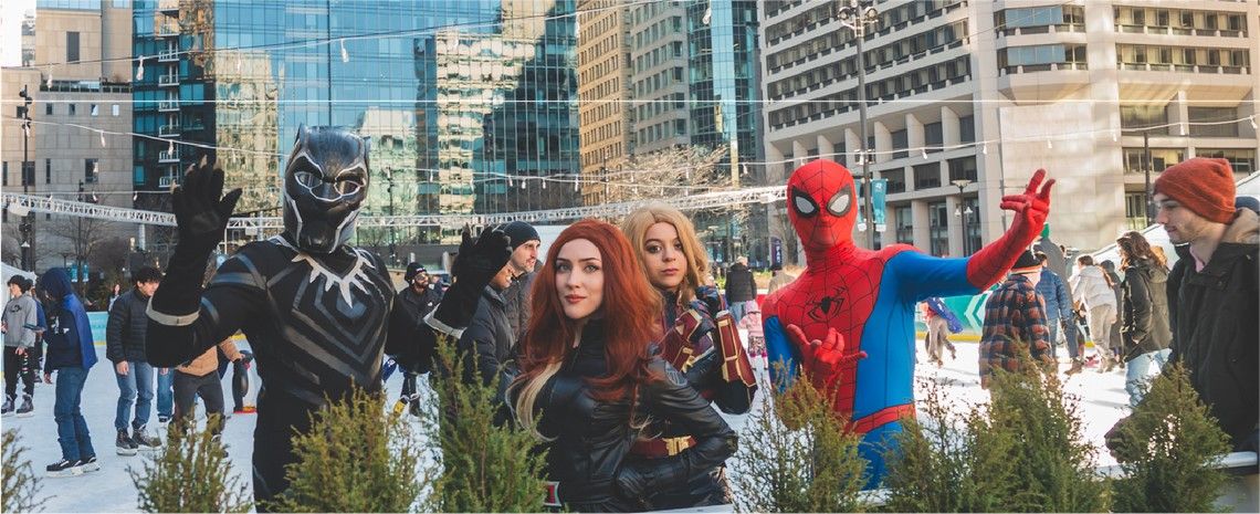 Superhero Skate at the Rothman Orthopaedics Ice Rink