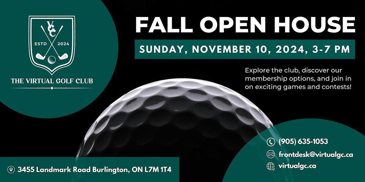 The Virtual Golf Club Fall Open House