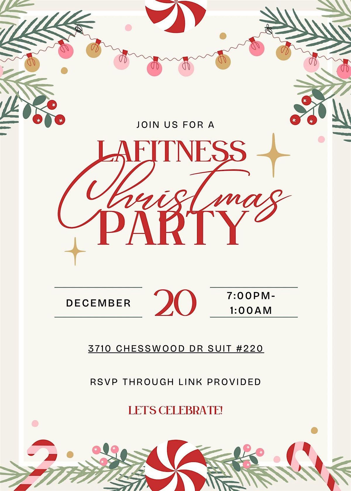 La fitness Christmas party
