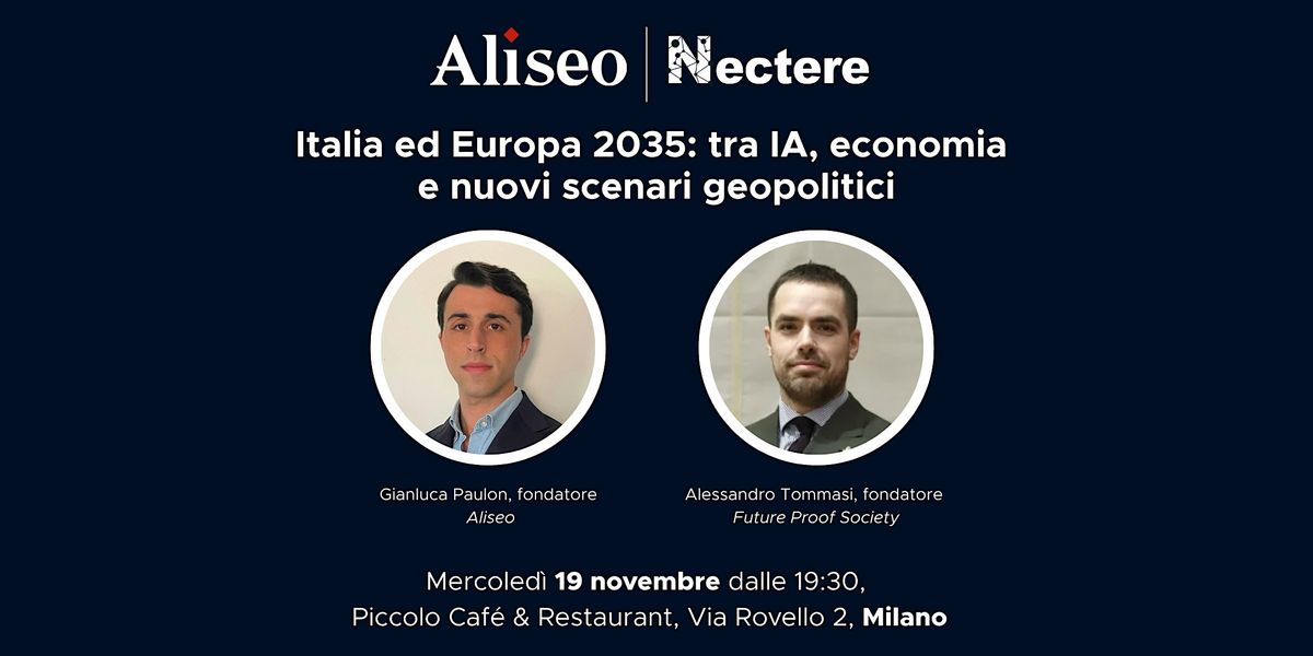 Italia ed Europa 2035: tra IA, economia  e nuovi scenari geopolitici
