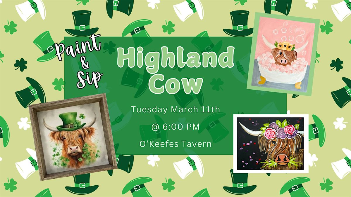 Highland Cow Paint & Sip