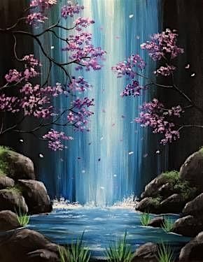 Painting With KC: Lavender Falls