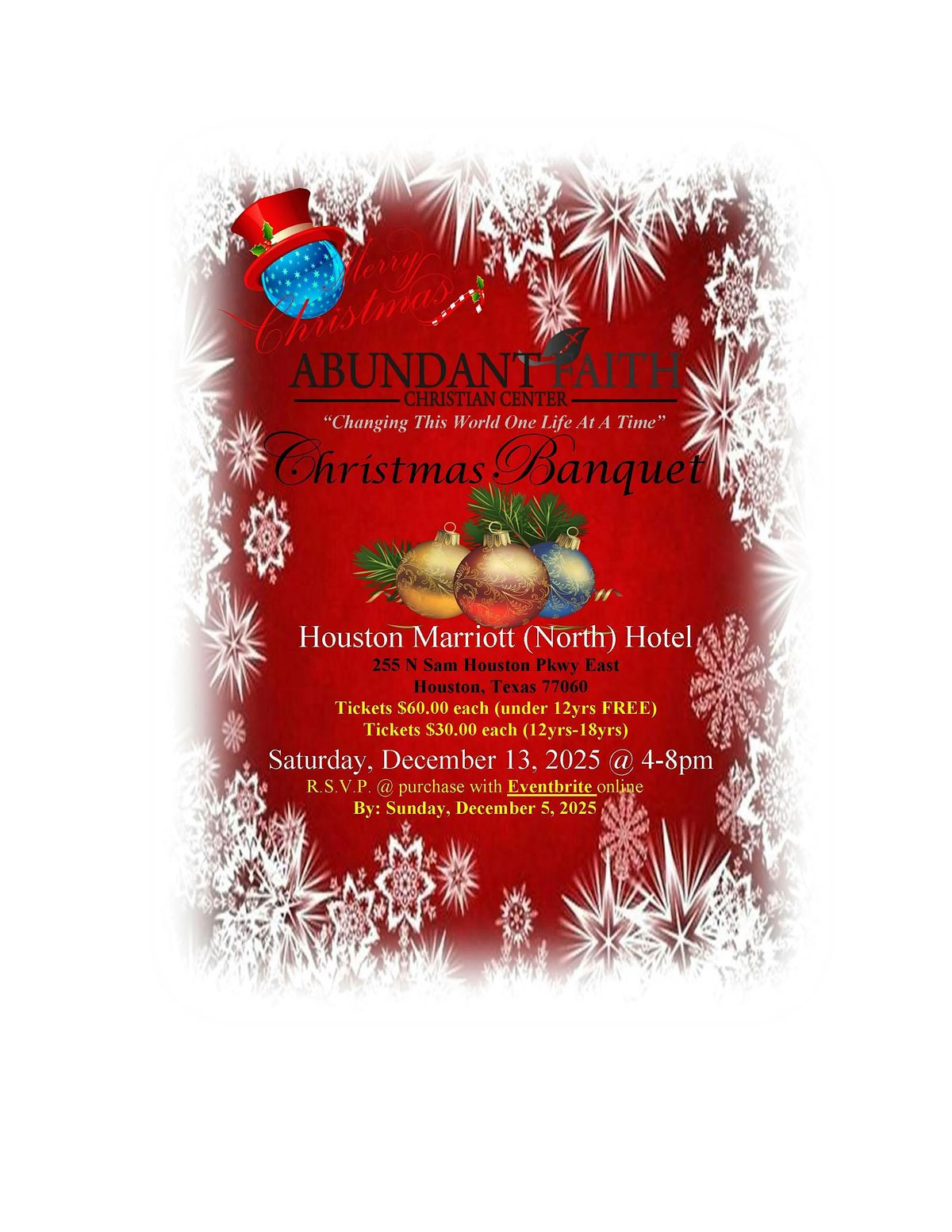 5th Annual Church Christmas Banquet