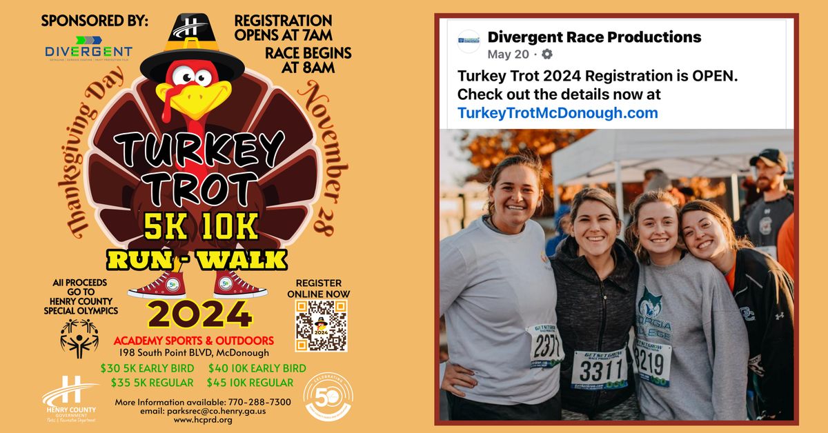 Turkey Trot Benefitting HCPRD Special Olympics