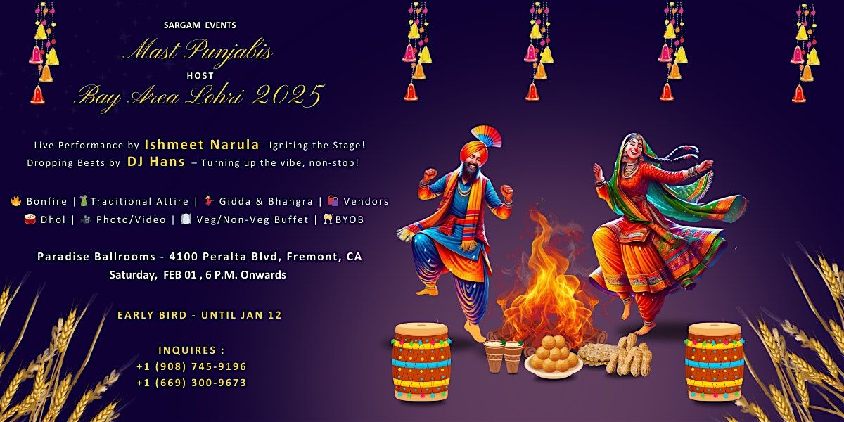 Mast Punjabis Host Bay Area Lohri 2025- A Non Profit Event