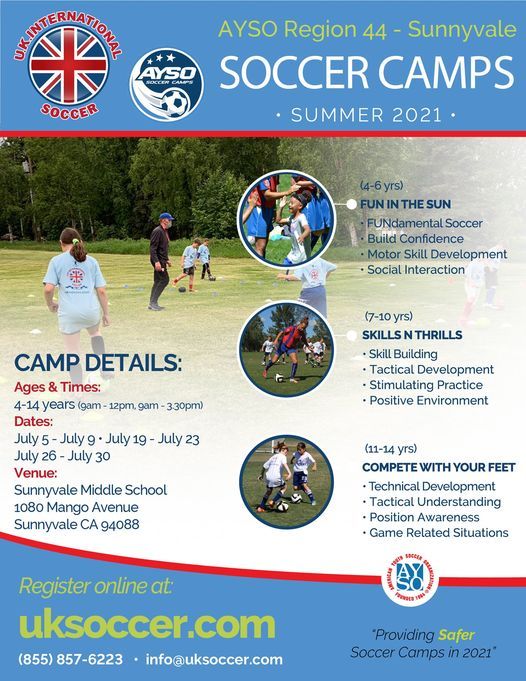 Uk Summer Camp Sunnyvale Middle 19 July To 23 July