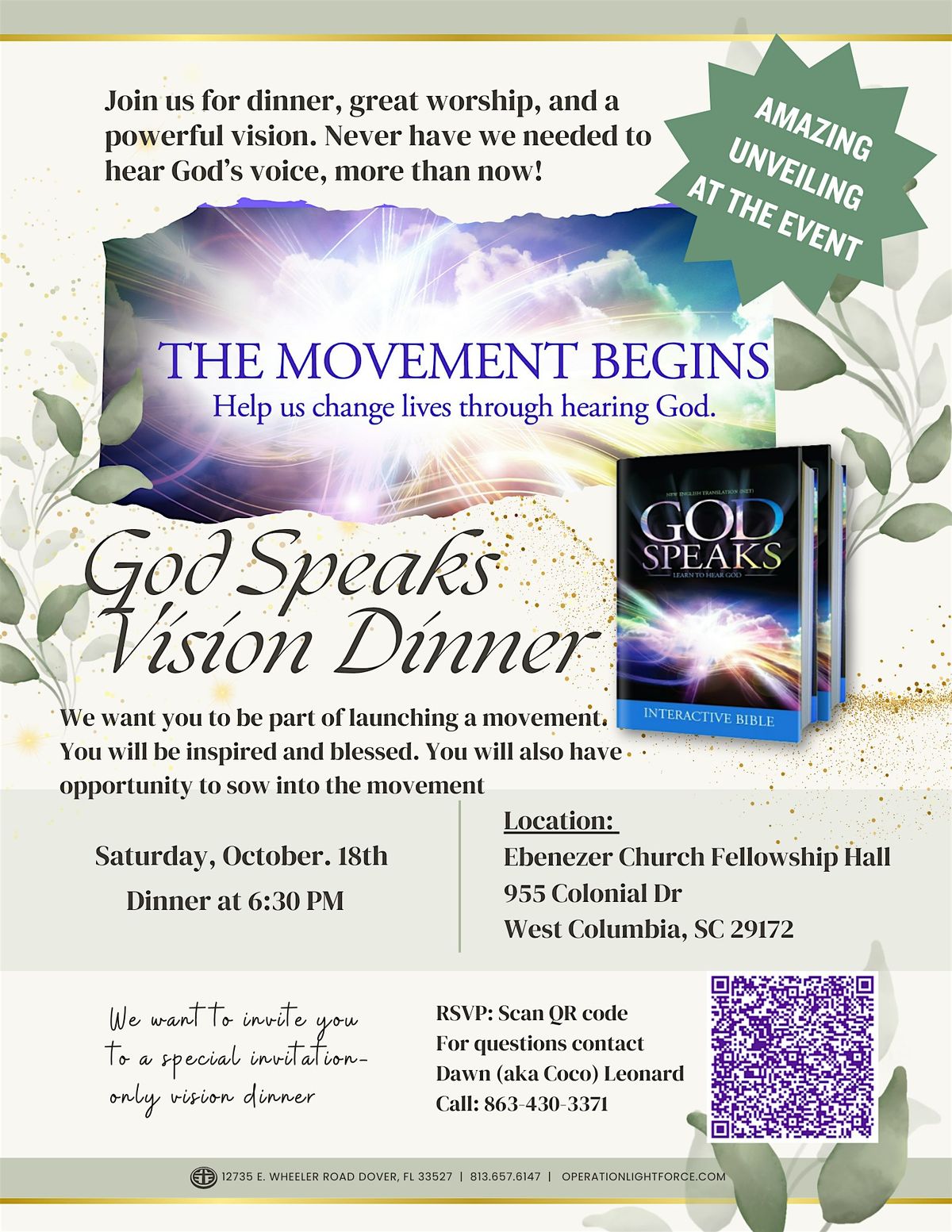 God Speaks vision Dinner