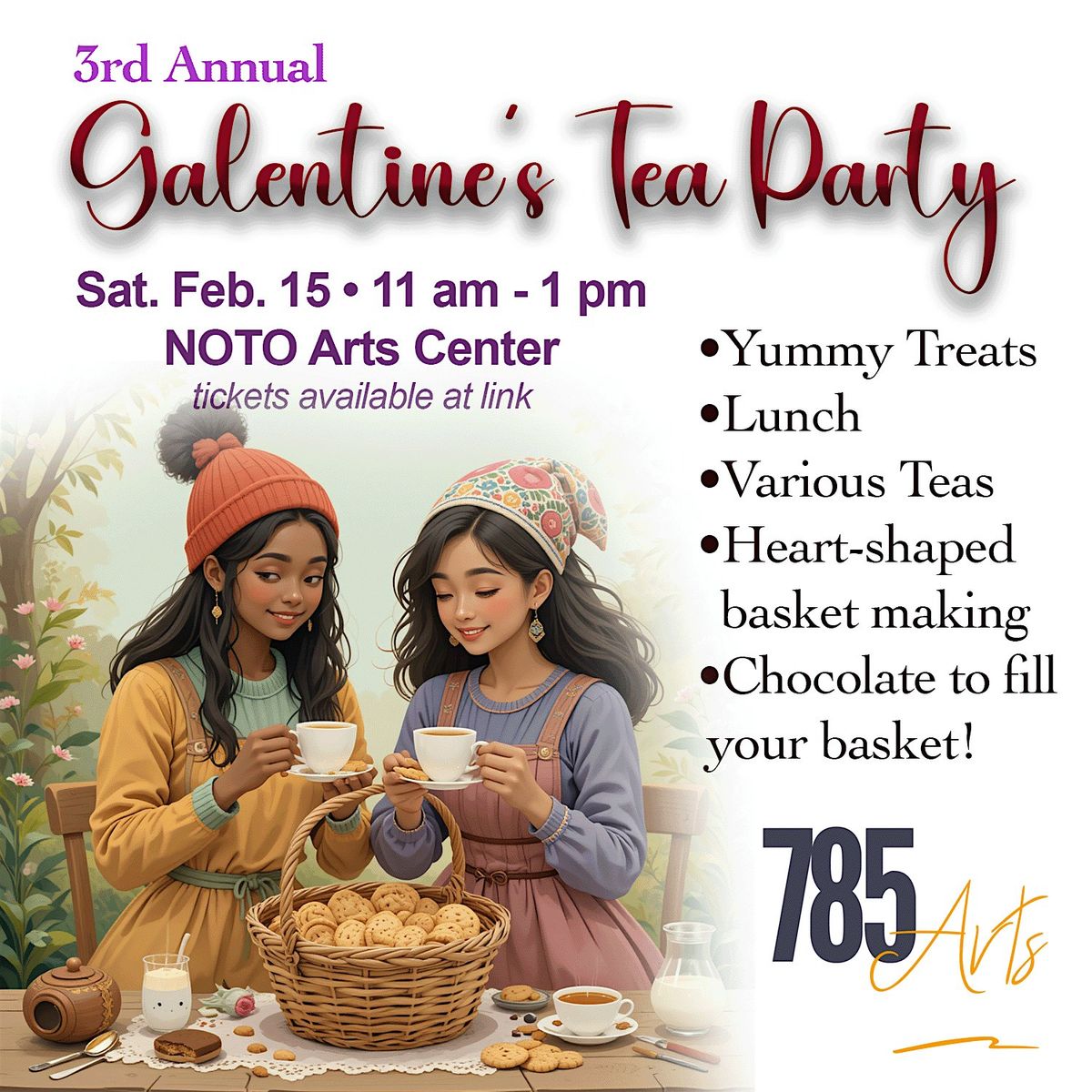 Galentine's Art and Tea Party at 785 Arts!