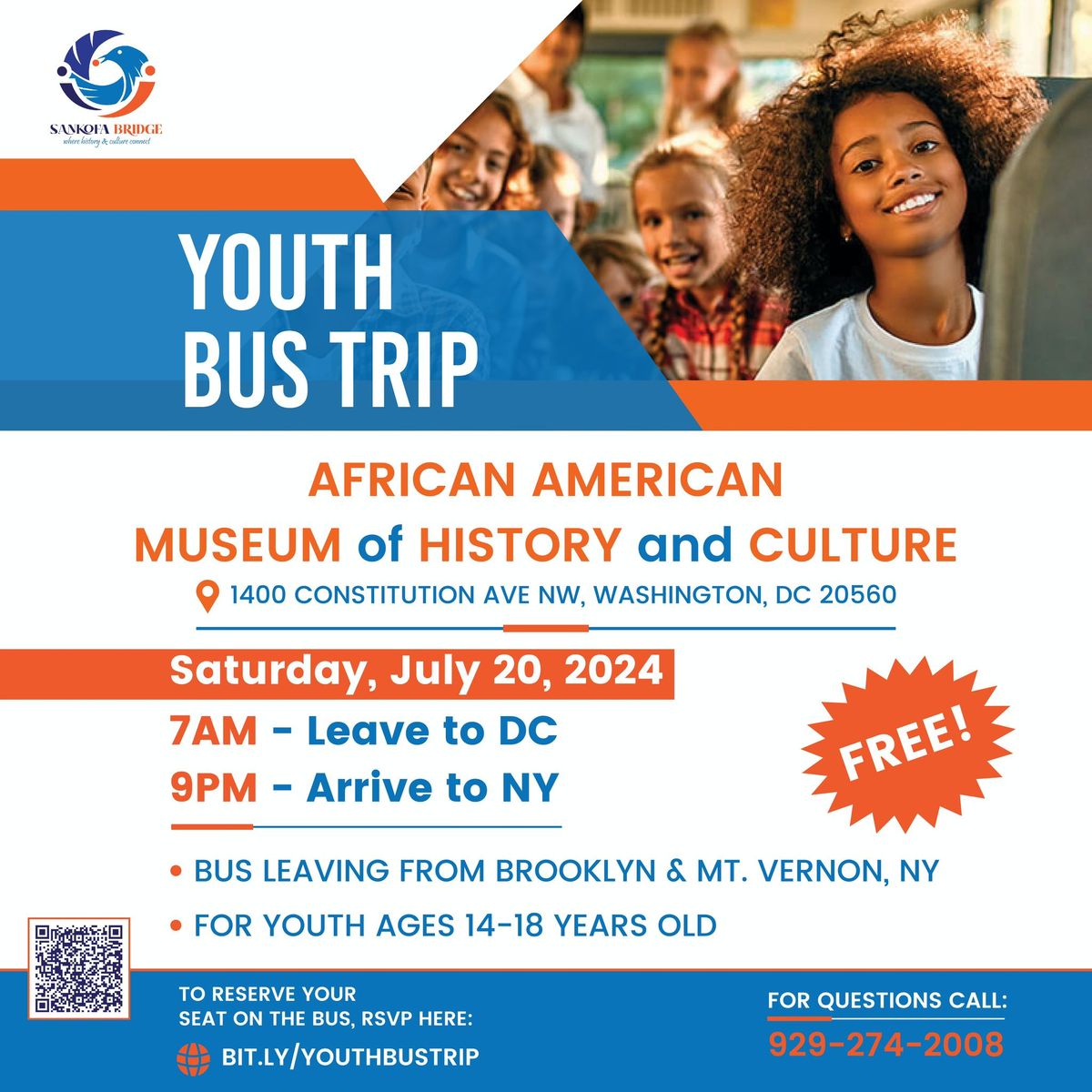 Free Youth Bus Trip to the National African American Museum