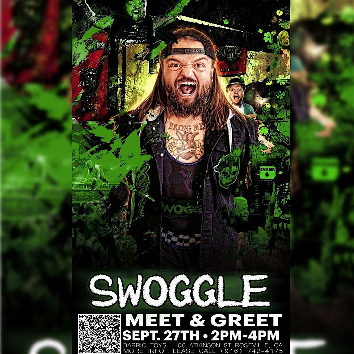 Meet Swoggle FKA Hornswoggle on 9\/27\/25 at Barrio Toys