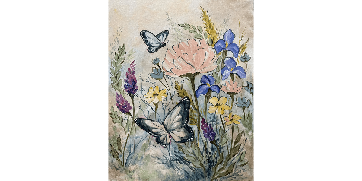 Butterfly Blossoms  - Paint and Sip in Houston | Classpop!\u2122