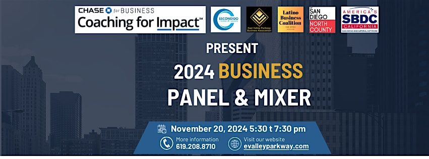 Escondido East Valley Parkway Business Assn - Business Panel and Mixer