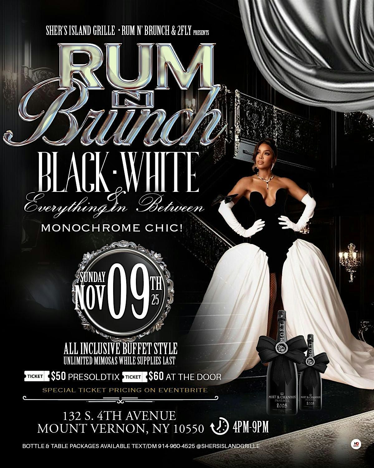 RUM N' BRUNCH -MONOCHROME CHIC!