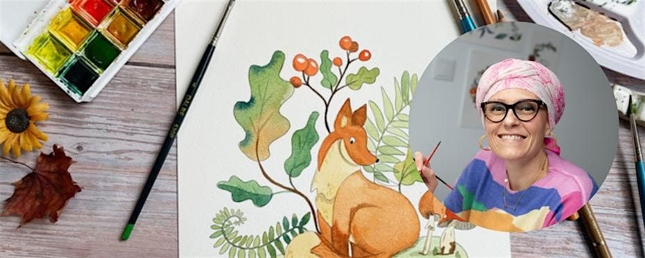 Atelier aquarelle enfants \u2013 Peignons un petit renard !