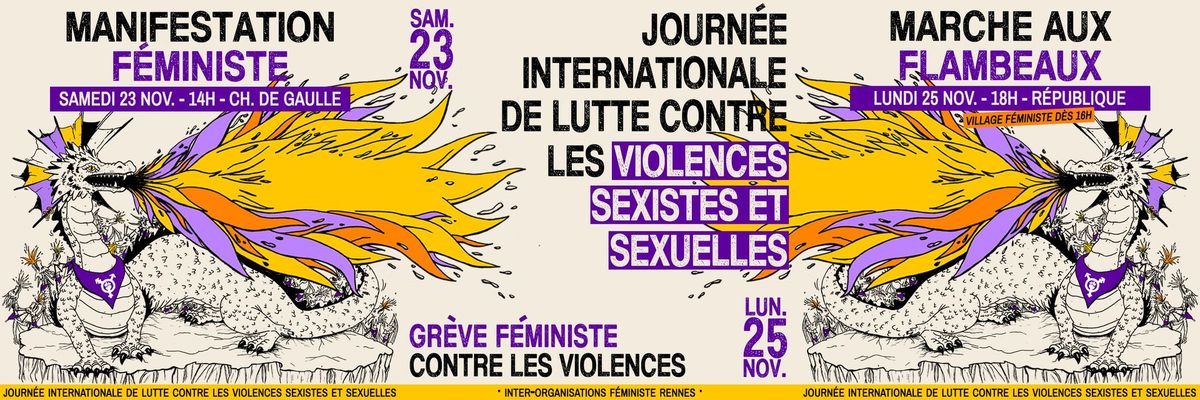 \ud83d\udfe3\ud83d\udd25 25 NOV. - Marche aux flambeaux : En gr\u00e8ve contre les violences sexistes et sexuelles ! \ud83d\udd25\ud83d\udfe3