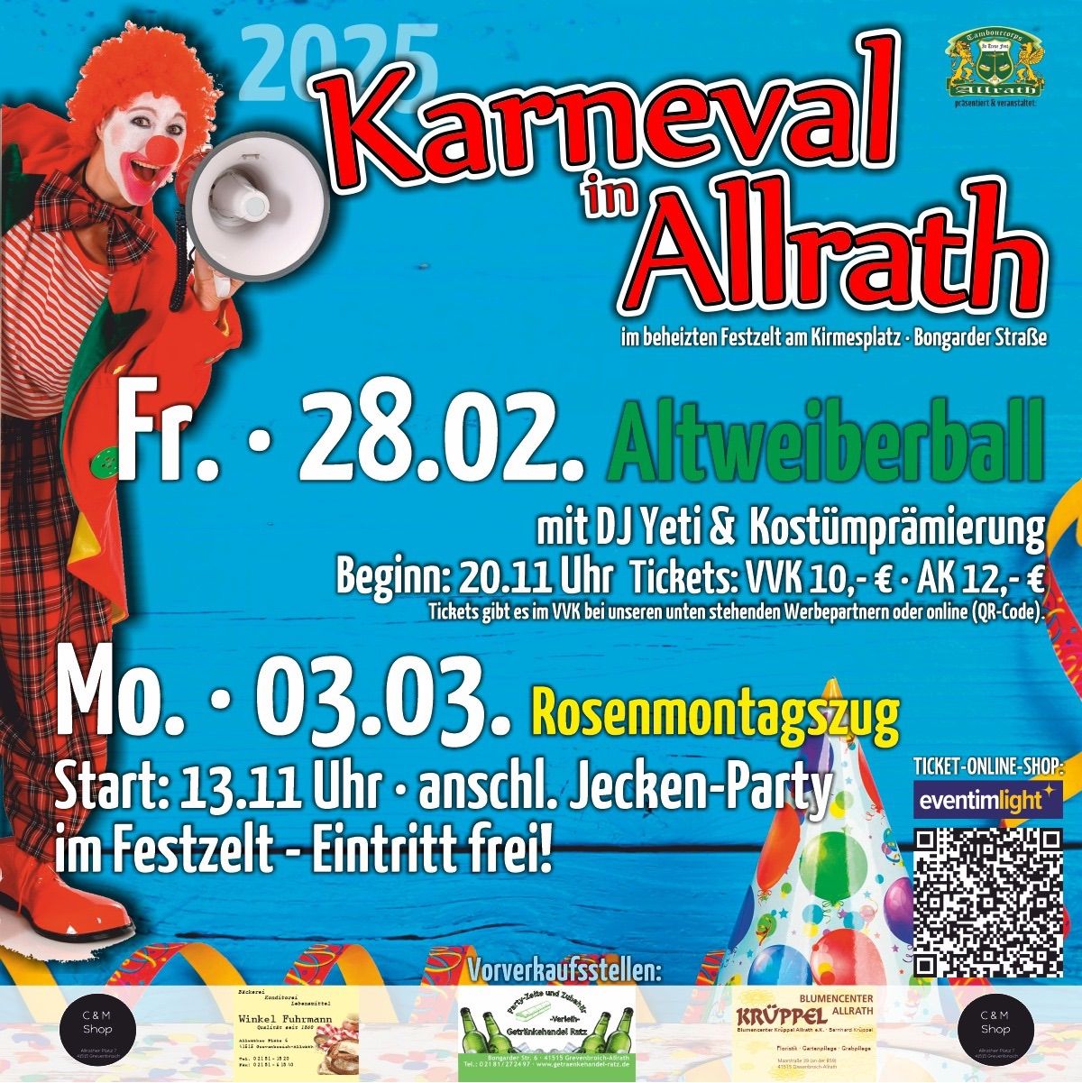 Karneval in Allrath - Traditioneller Altweiberball