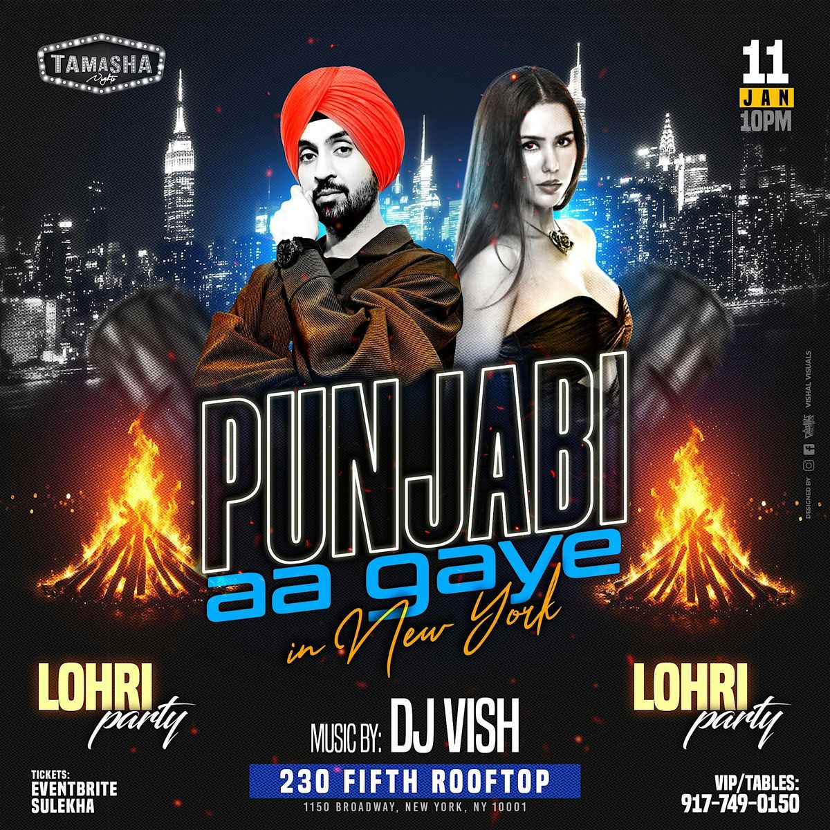 NYC BOLLYWOOD LOHRI PARTY FT. DJ VISH @230 FIFTH ROOFTOP BAR