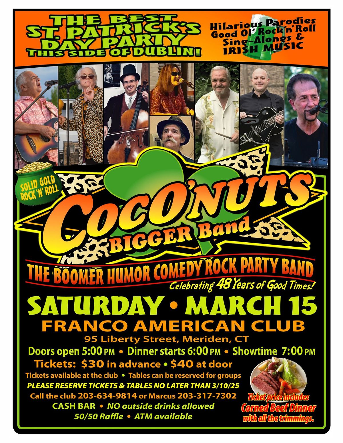 St. Patricks dinner and Coconuts