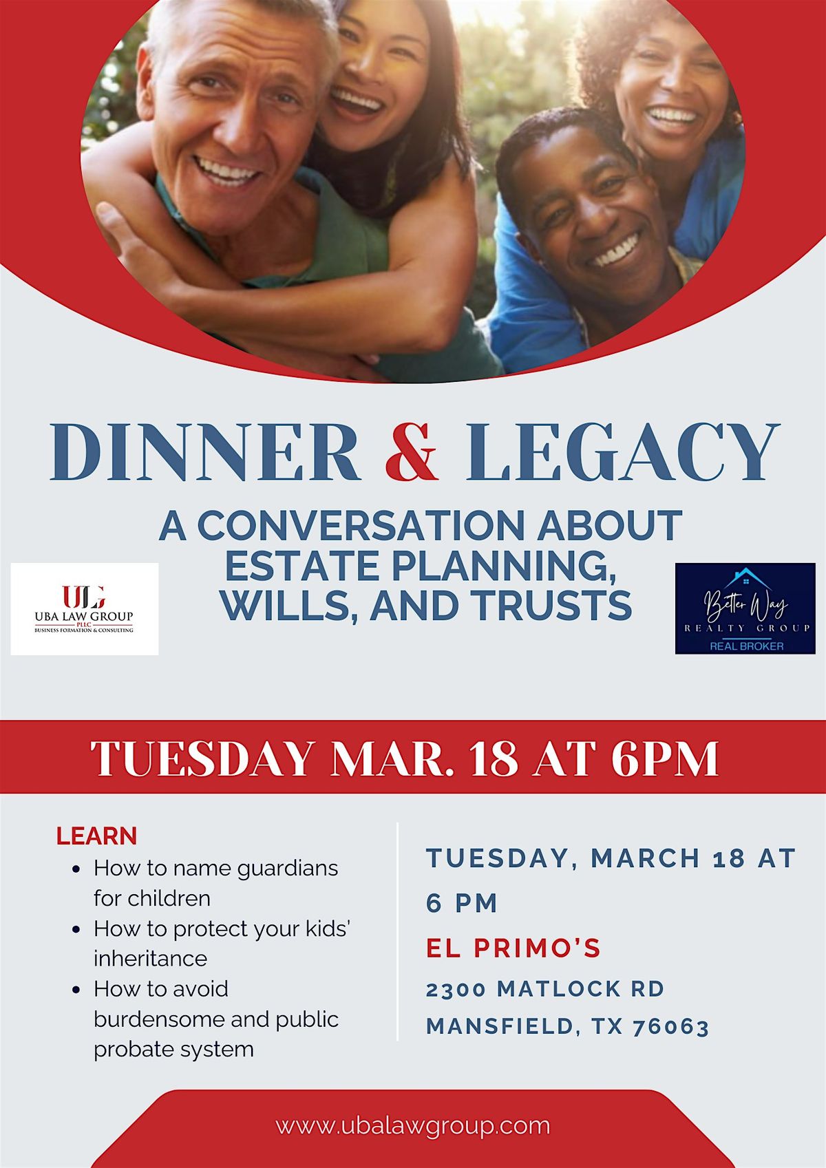 DINNER and LEGACY: A Conversation on Estate Planning