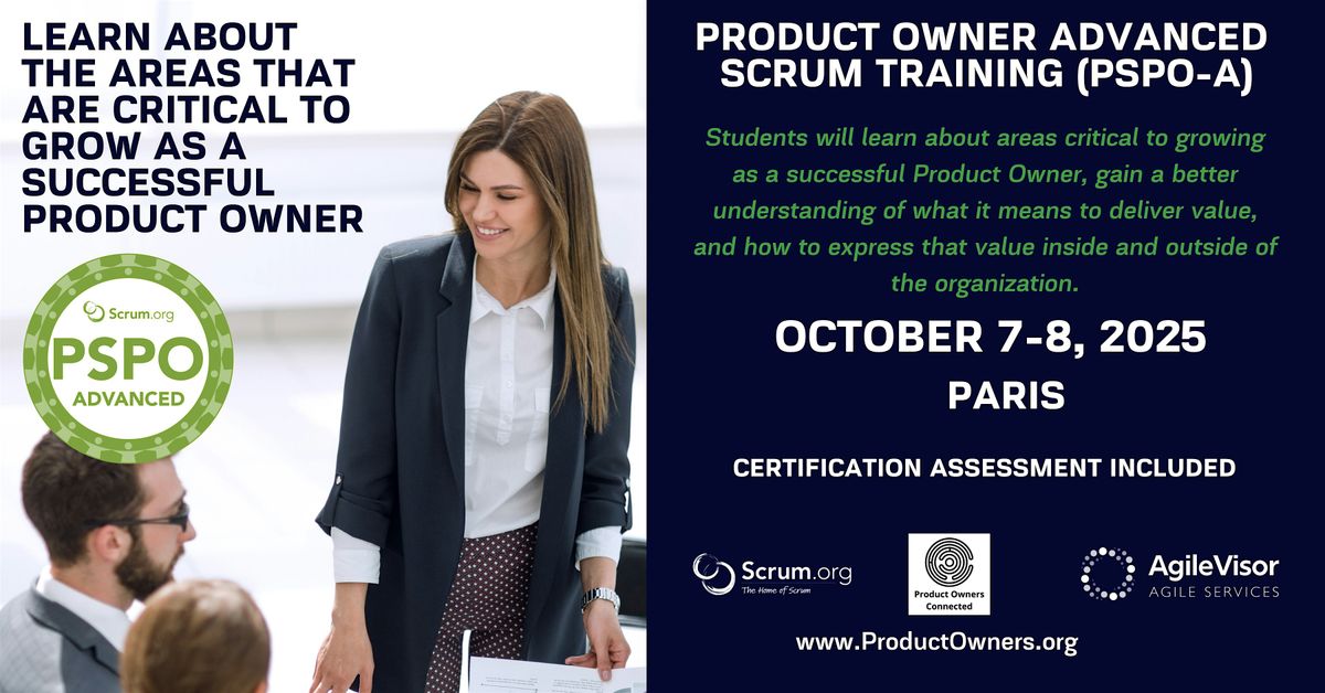Certified Training | Professional Scrum Product Owner - Advanced (PSPO-A)