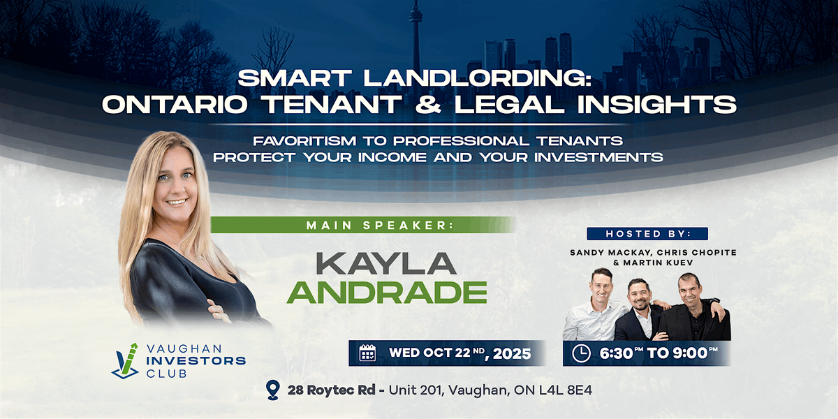 VIC In Person Meetup | Smart Landlording ontario tenant and legal insights
