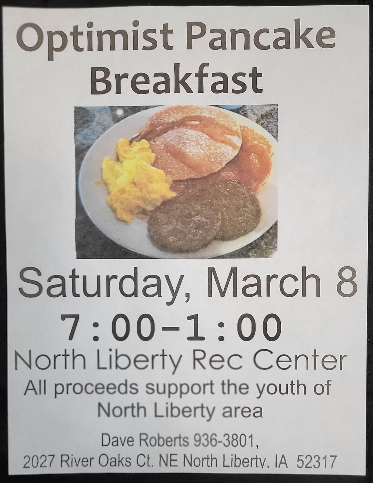 North Liberty Optimist Pancake Breakfast