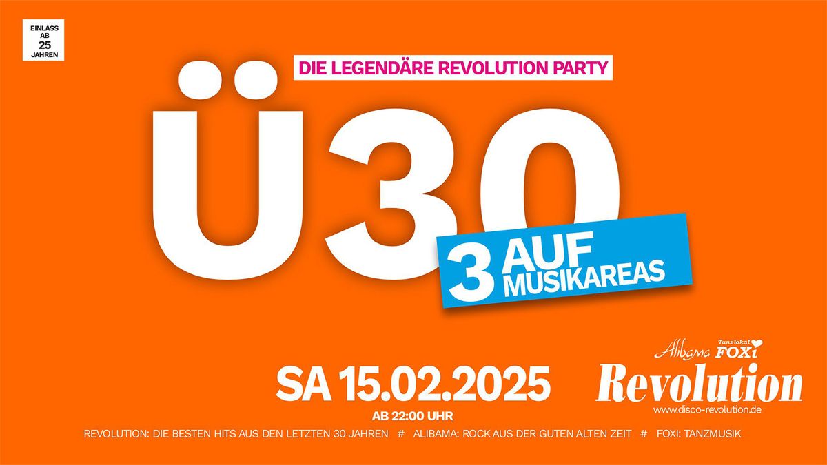 \u00dc30 Party auf 3 Areas | Fox | Rock | Pop 