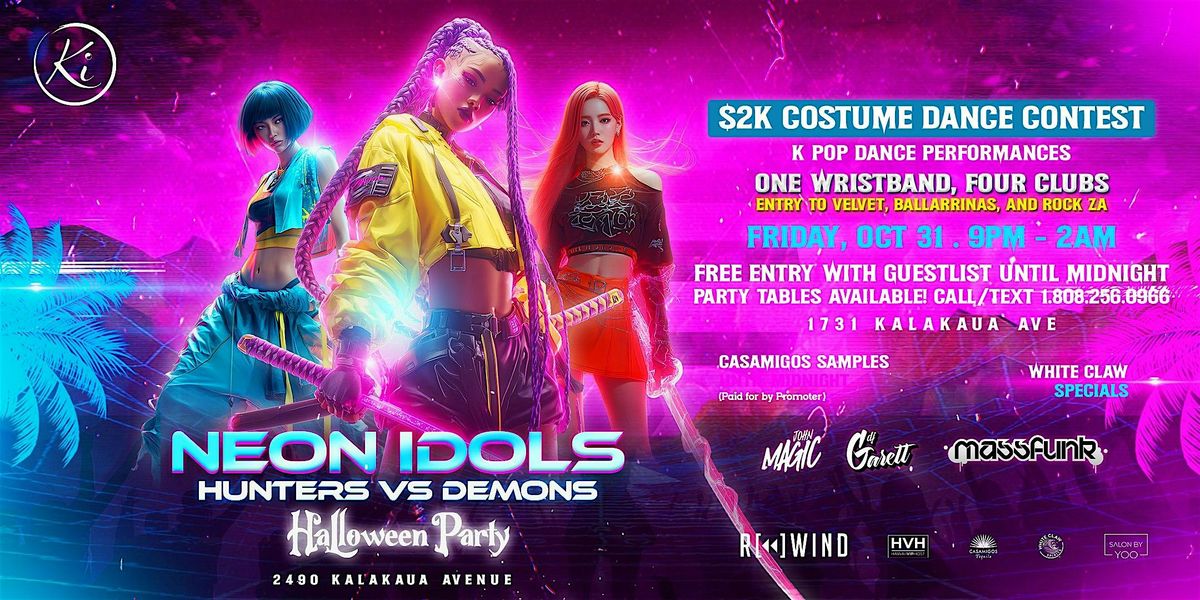 Neon Idols - Hunters vs Demons Kpop Halloween Party w\/ $2K Costume Contest
