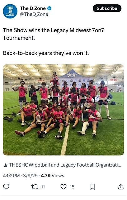 THE SHOW 7v7 2025 Football Tryouts