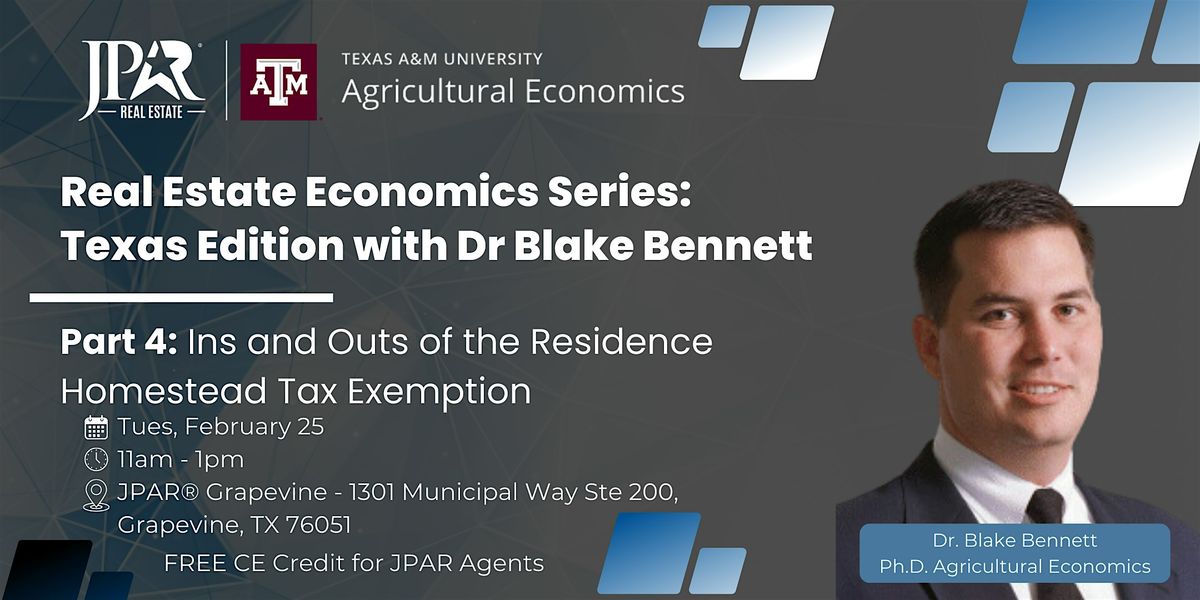 Real Estate Economics Series: Texas Edition with Dr Blake Bennett \u2013 Part 4