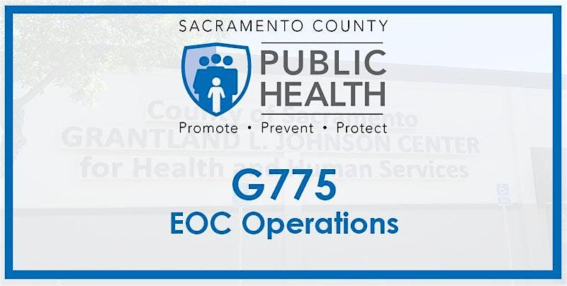 Sacramento Public Health - G 775 Course