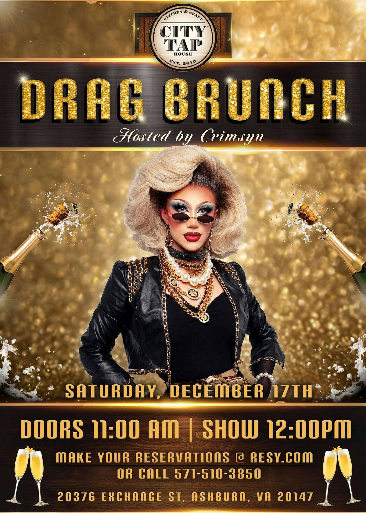 AUGUST Drag Brunch at City Tap Loudoun