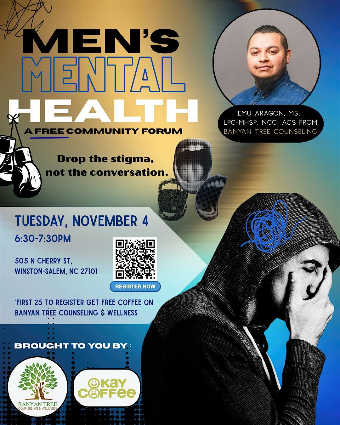 Men's Mental Health Forum: Banyan Tree Counseling x Okay Coffee